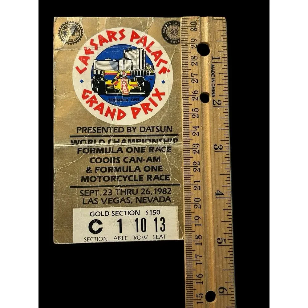CAESARS PALACE GRAND PRIX DATSUN 1982 FORMULA ONE RACE MOTORCYCLE LAS VEGAS NV